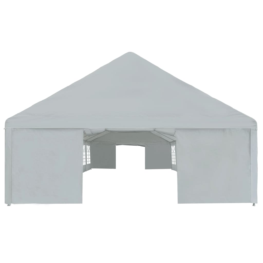 Tente de réception PE 6x12 m grise