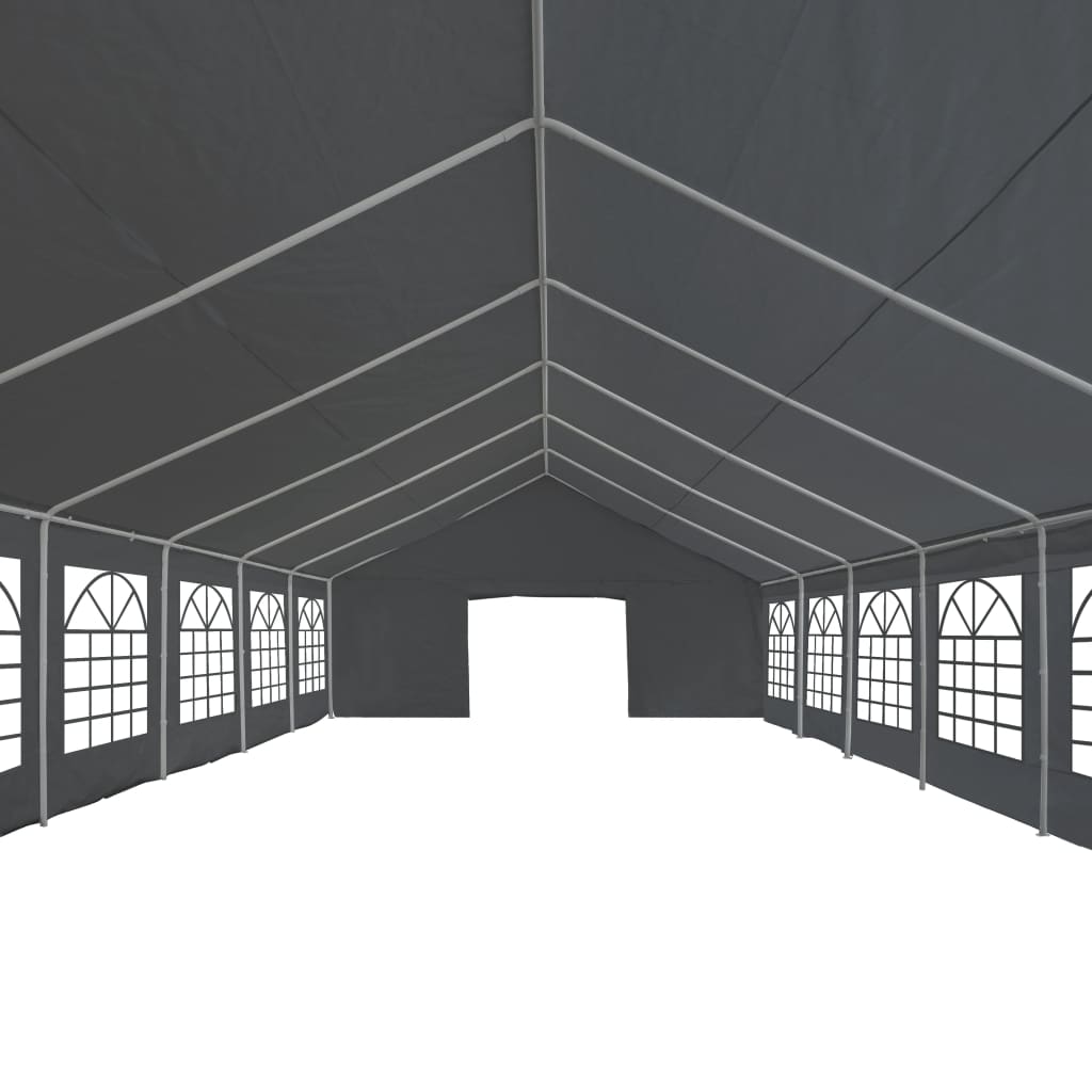 Tente de réception PE 6x12 m grise