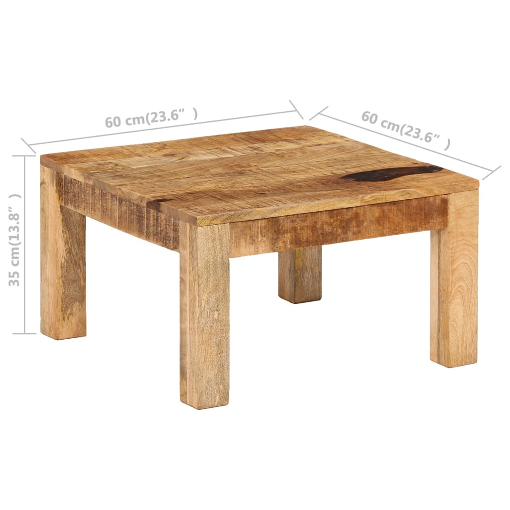 Couchtisch 60x60x35 cm Massivholz Mango