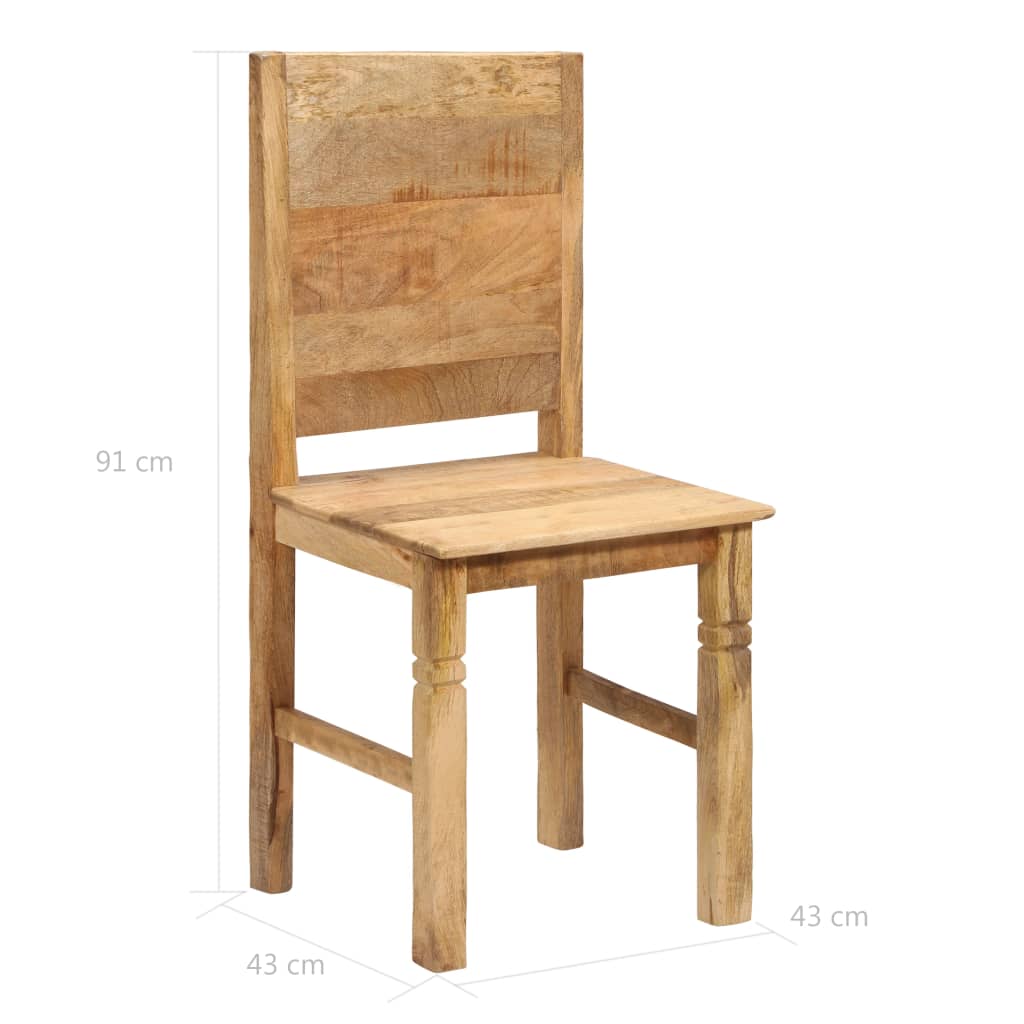 Esszimmerstühle 4 Stk. Massivholz Mango