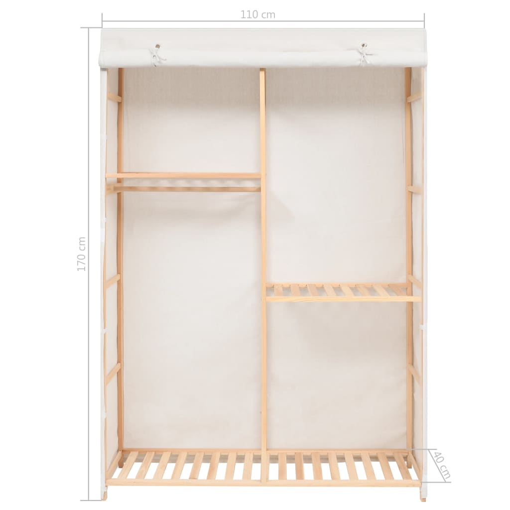 Wardrobe with 3 levels 110 x 40 x 170 cm