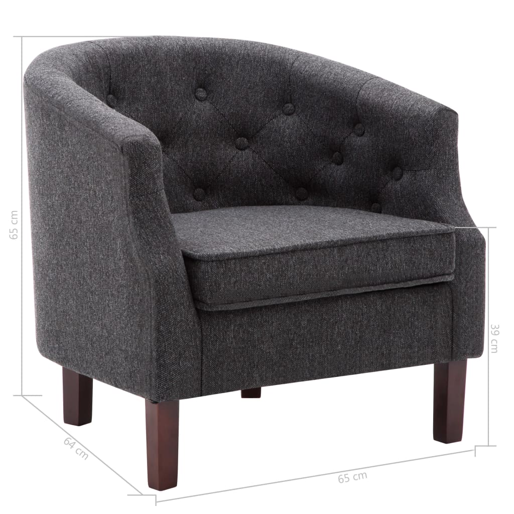 Sessel Dunkelgrau Stoff