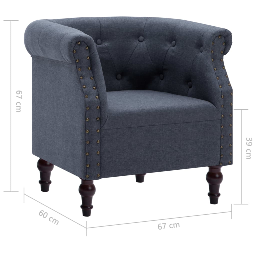 Sessel Dunkelgrau Stoff