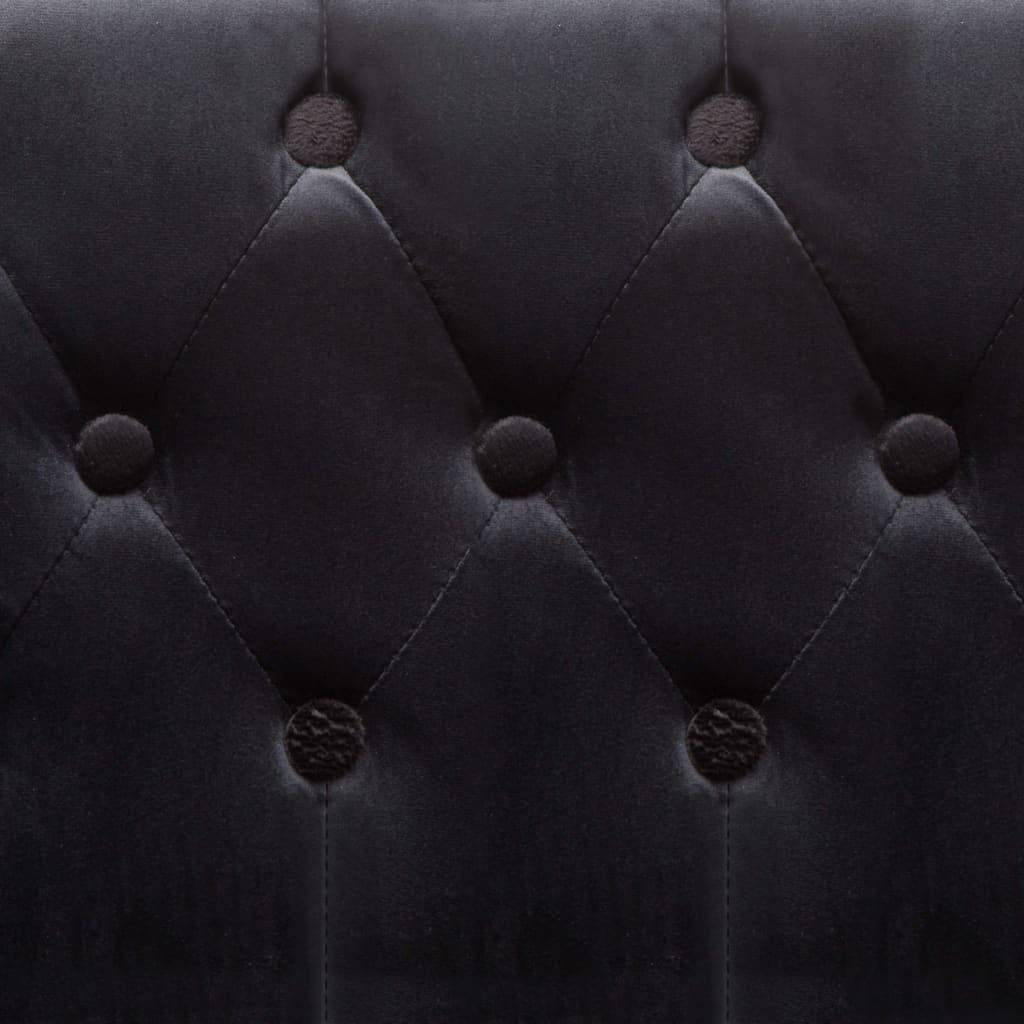 Fauteuil en velours noir