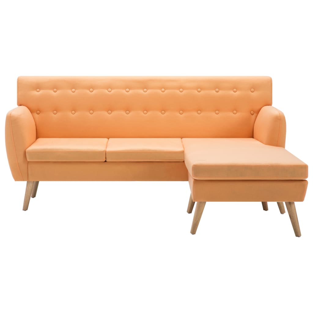 Sofa L-Form Stoff 171,5x138x81,5 cm Orange