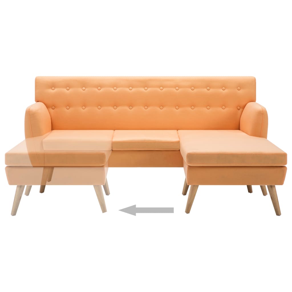 Sofa L-Form Stoff 171,5x138x81,5 cm Orange