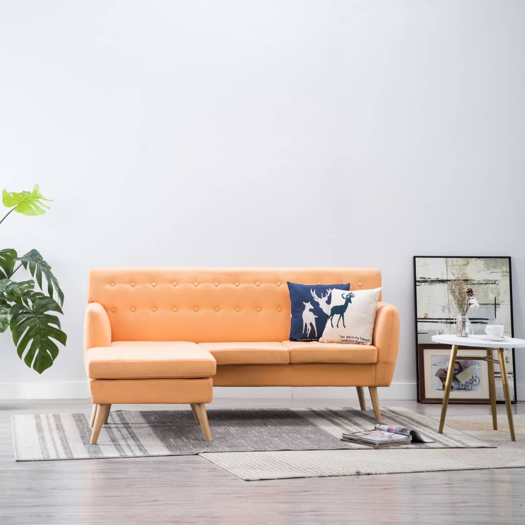 Sofa L-Form Stoff 171,5x138x81,5 cm Orange
