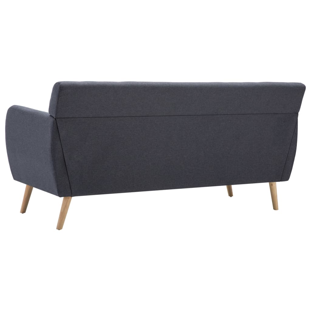 Canapé 3 places en tissu 172x70x82 cm gris foncé