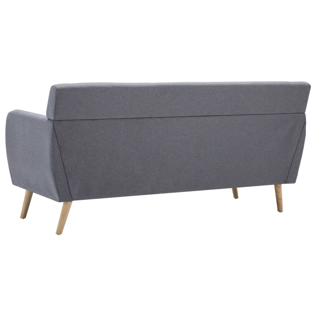 Canapé 3 places en tissu 172x70x82 cm gris clair
