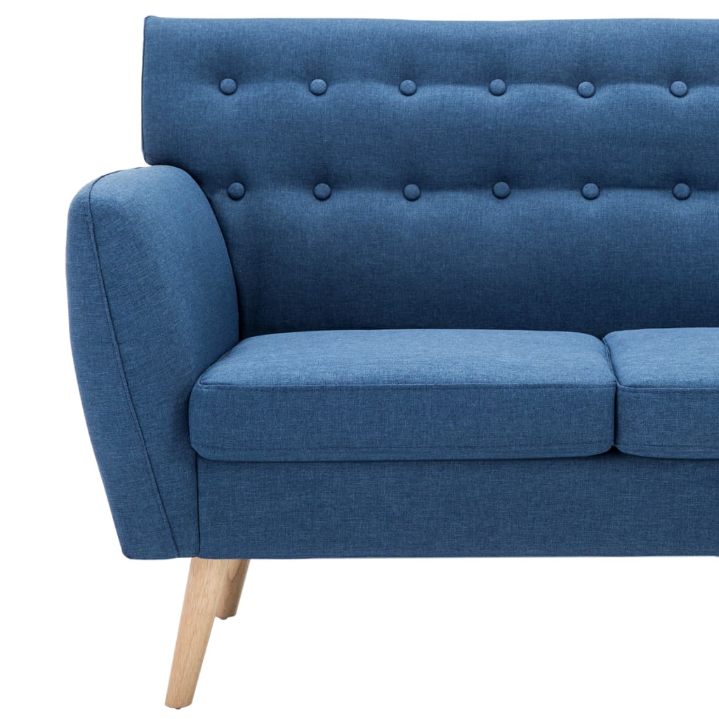 Canapé 3 places en tissu bleu 172x70x82 cm