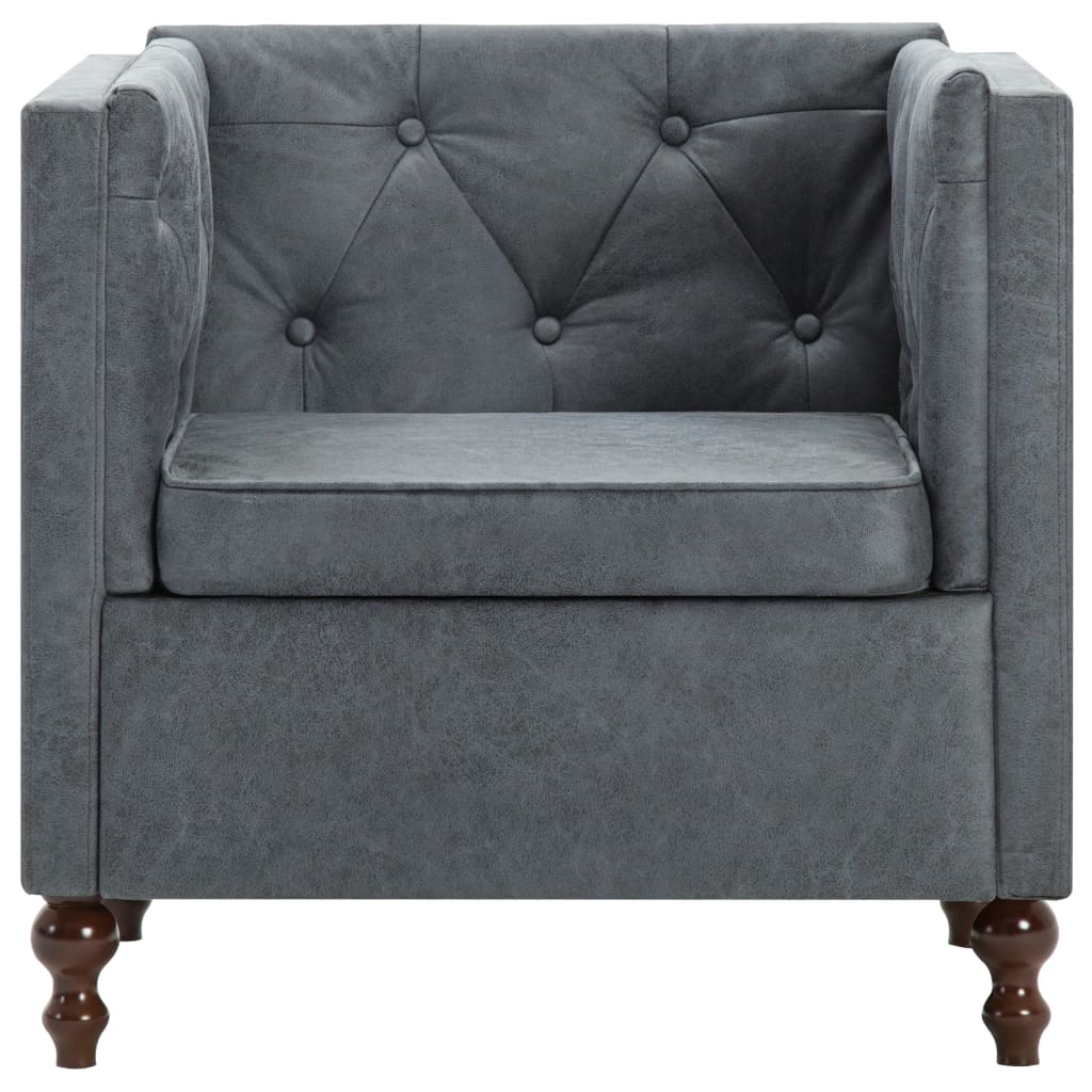 Fauteuil en tissu gris