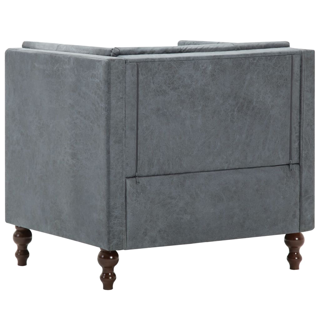 Fauteuil en tissu gris