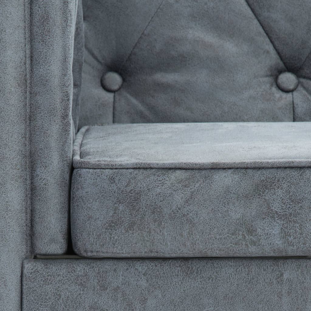Fauteuil en tissu gris