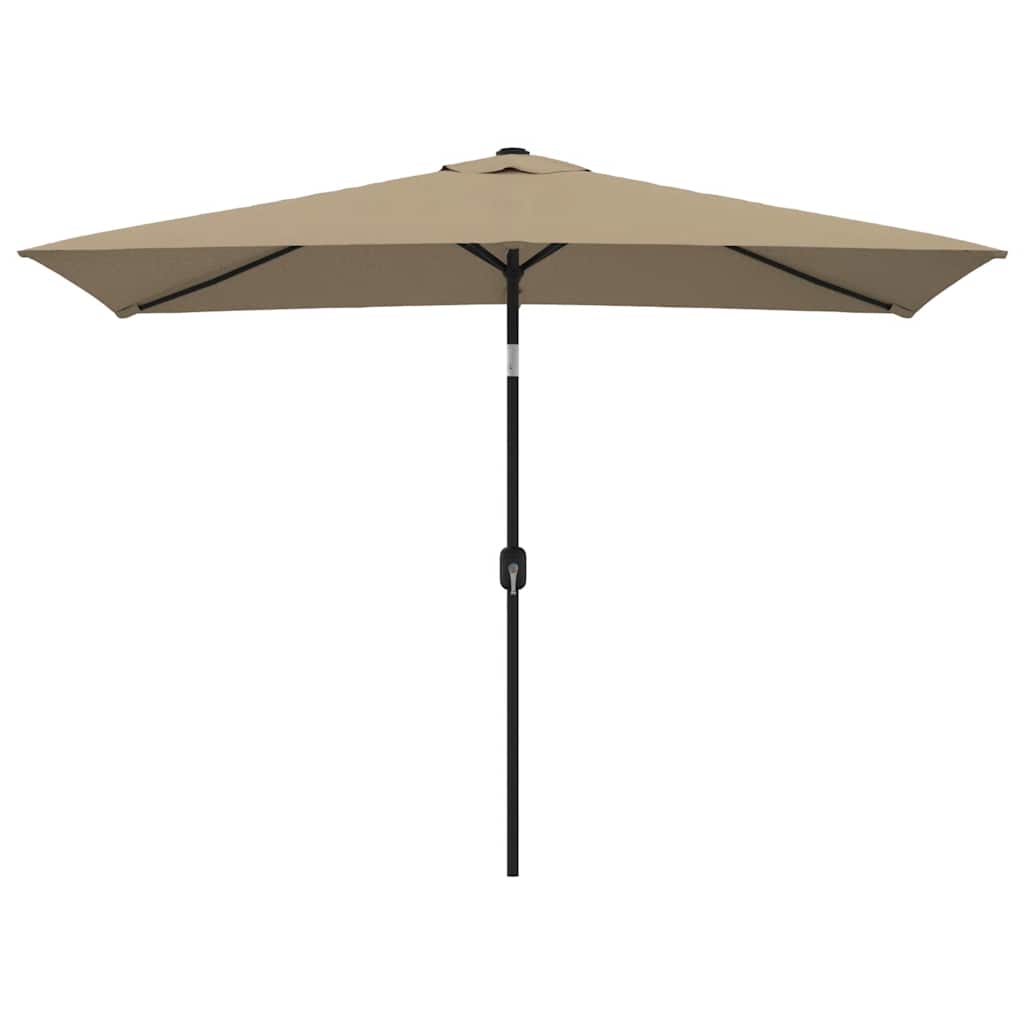 Sonnenschirm mit Metall-Mast 300x200 cm Taupe