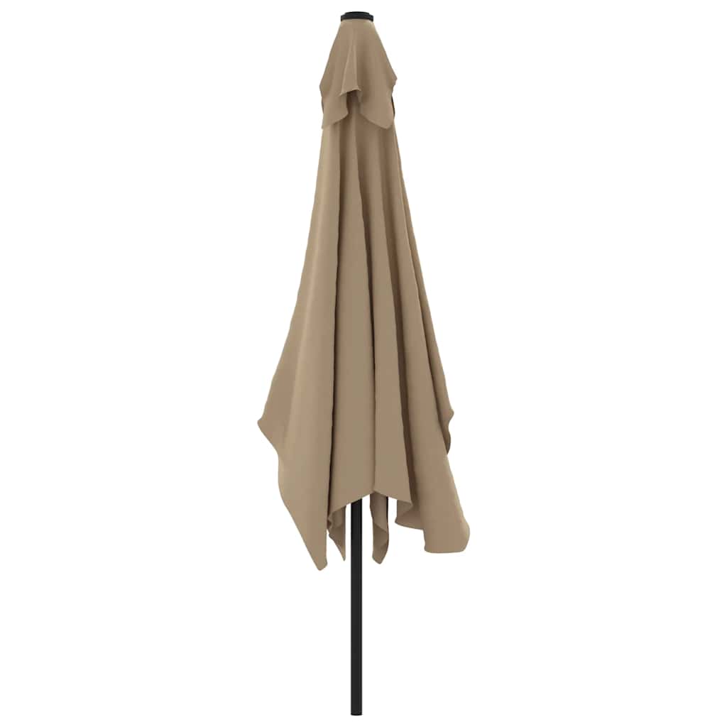 Sonnenschirm mit Metall-Mast 300x200 cm Taupe