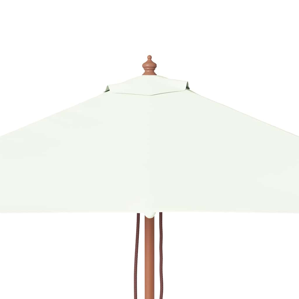 Sonnenschirm mit Holz-Mast 150x200 cm Sandweiß