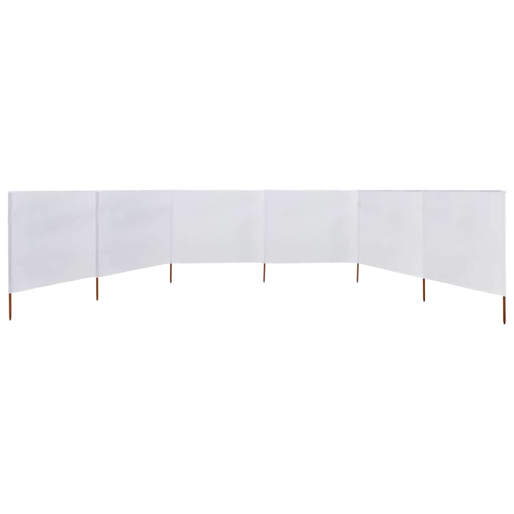 6-piece windbreak fabric 800 x 80 cm white