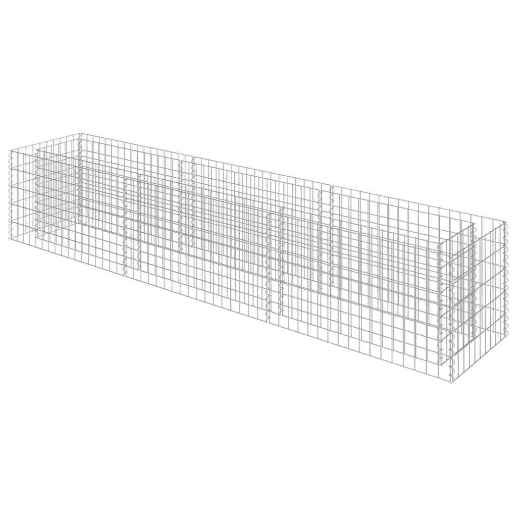 Gabionen-Hochbeet Verzinkter Stahl 270×50×50 cm