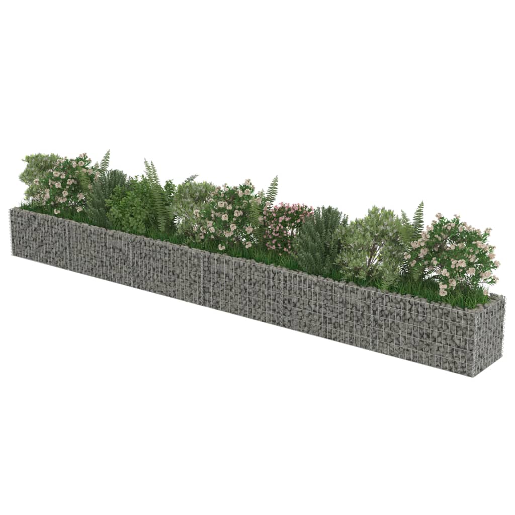 Gabionen-Hochbeet Verzinkter Stahl 540×50×50 cm