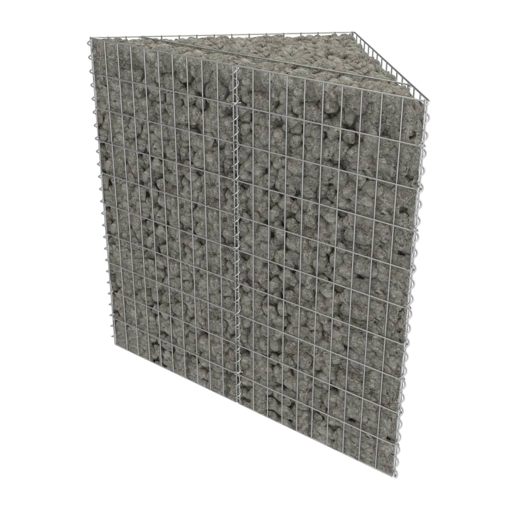 Gabionen-Hochbeet Verzinkter Stahl 75×75×100 cm