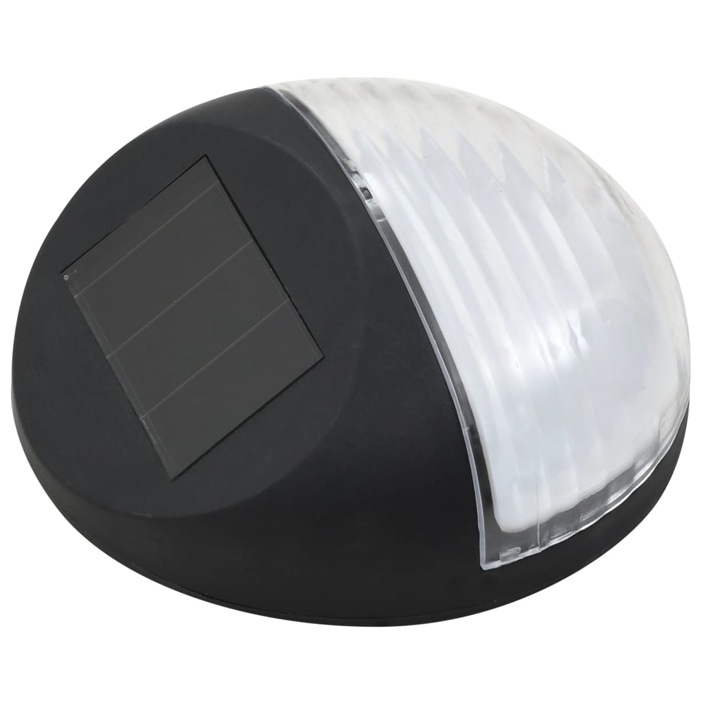 Appliques solaires d'extérieur à LED, 12 pièces, rondes, noires