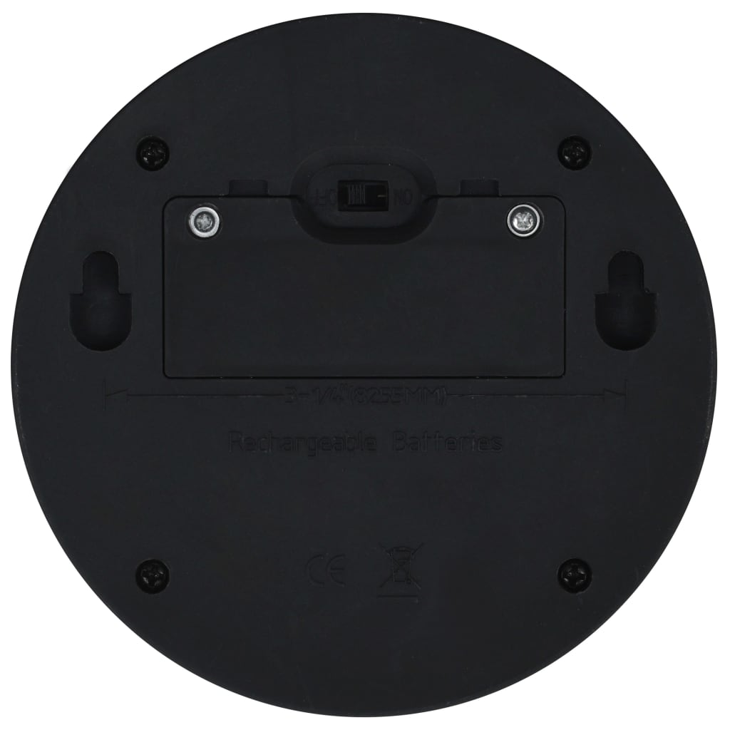 Appliques solaires d'extérieur à LED, 12 pièces, rondes, noires