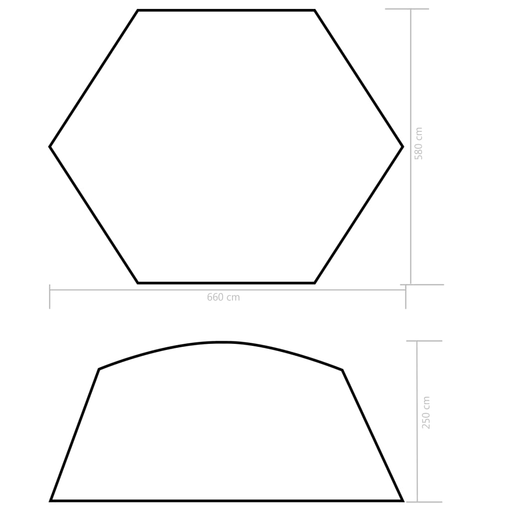 Tente de piscine 660x580x250 cm bleue