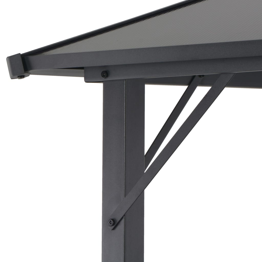 Garden gazebo with roof aluminum 3×3 m anthracite