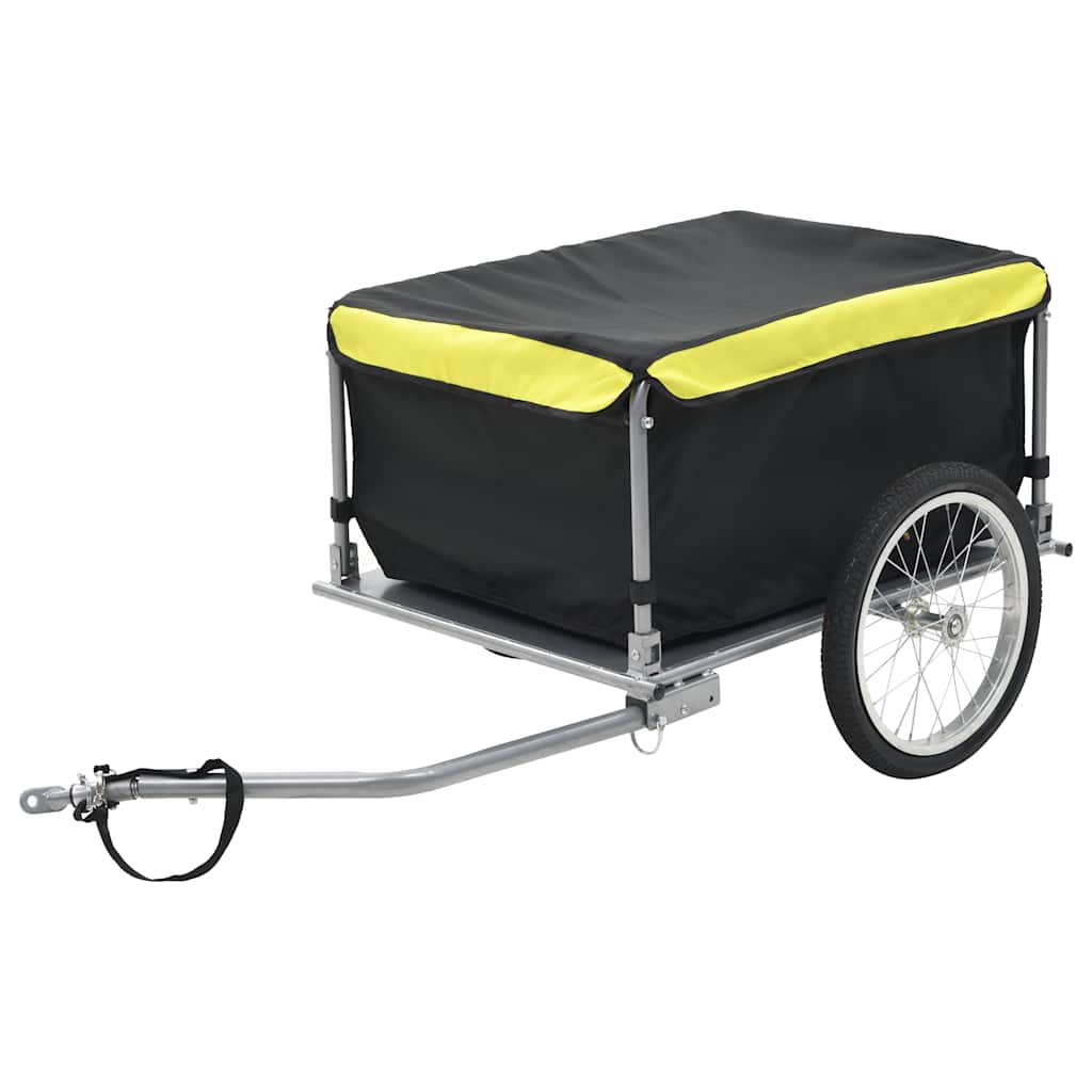 Bicycle trailer black and yellow 65 kg