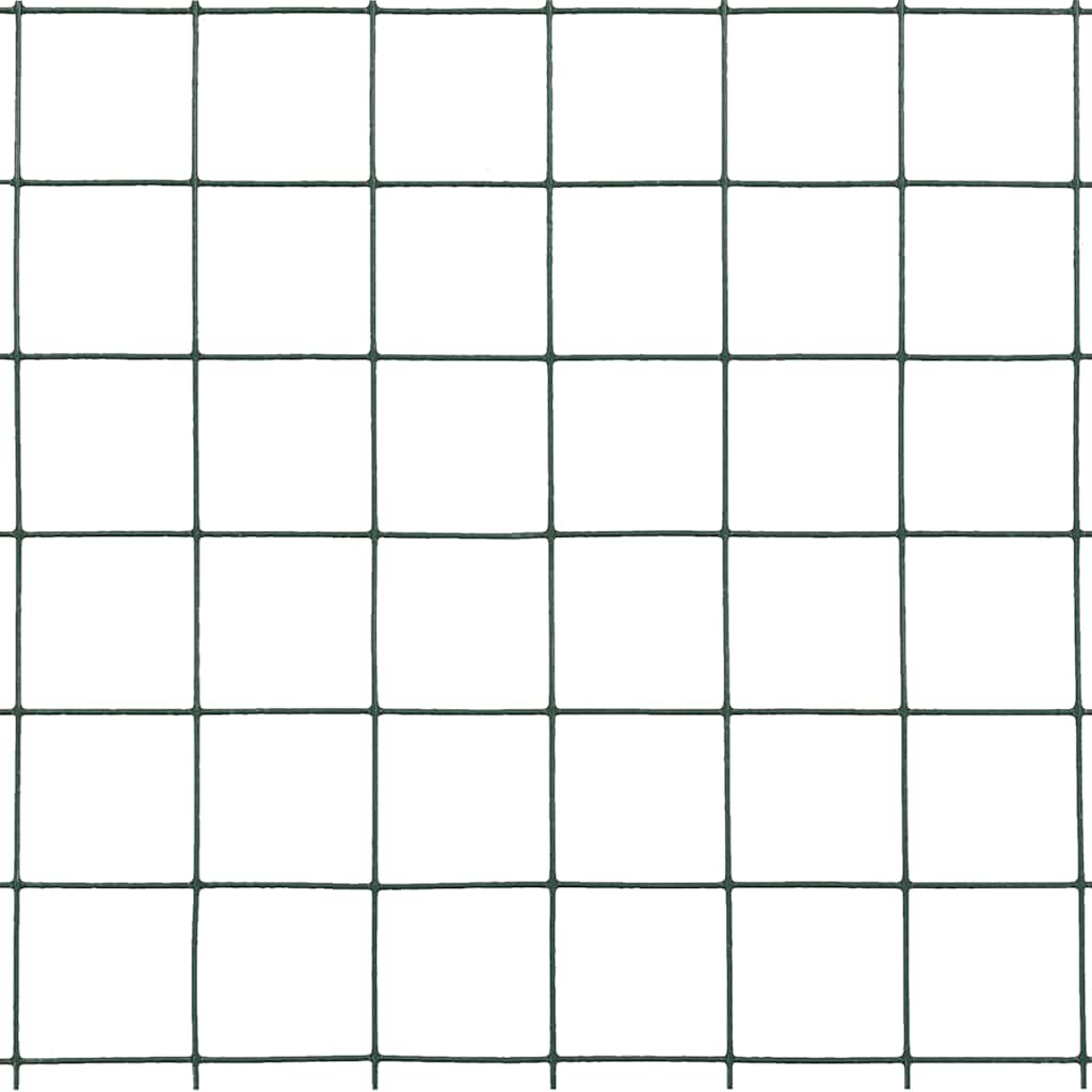 Drahtzaun Stahl mit PVC-Beschichtung 10x0,5 m Grün