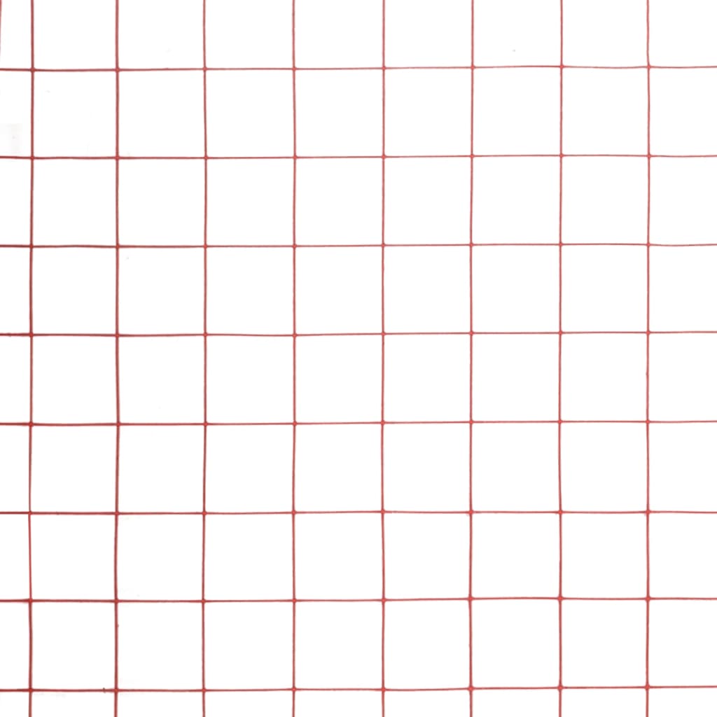 Drahtzaun Stahl mit PVC-Beschichtung 25x1,5 m Rot