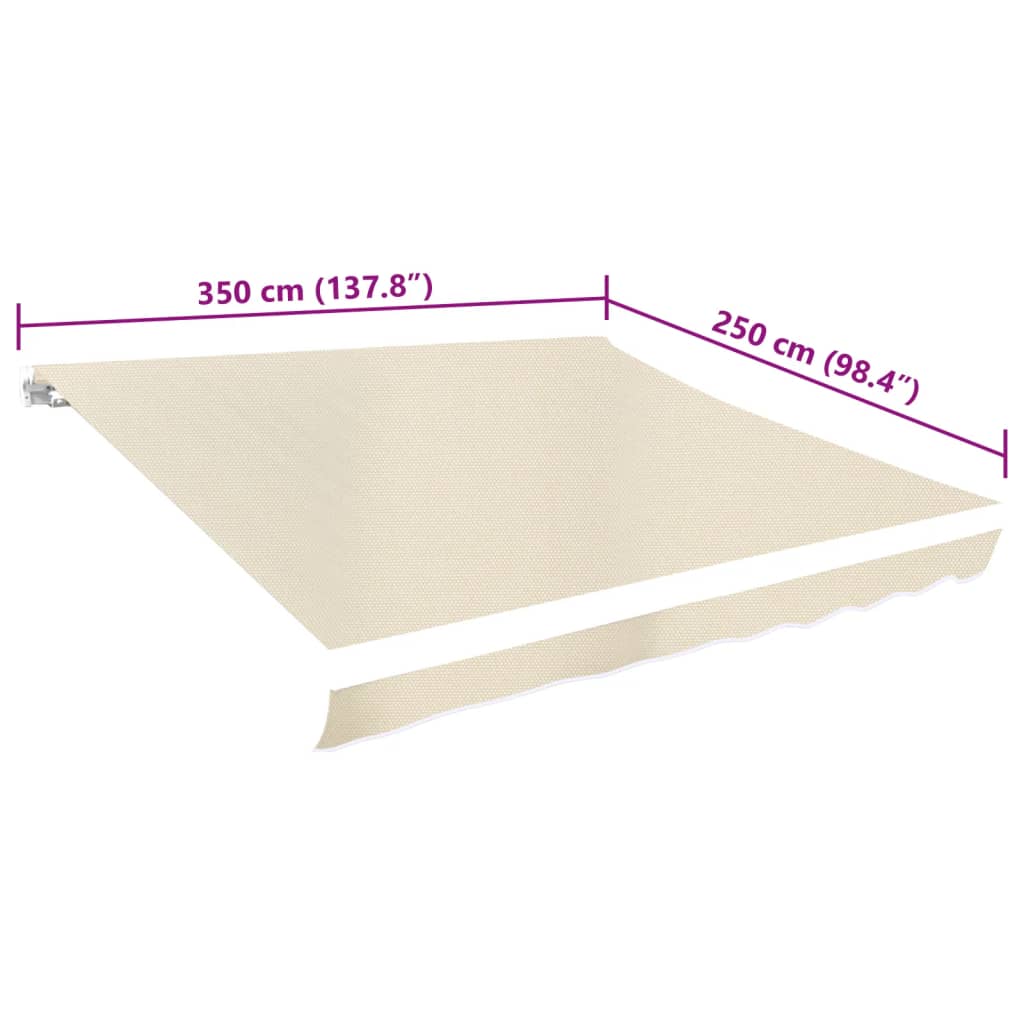 Markisenbespannung Canvas Creme 3,5x2,5 m