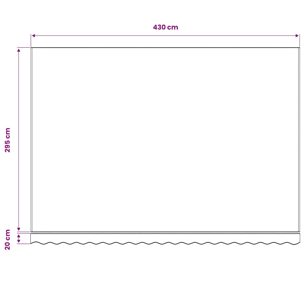 Ersatzstoff für Markise Orange und Weiß 450x300 cm Polyester
