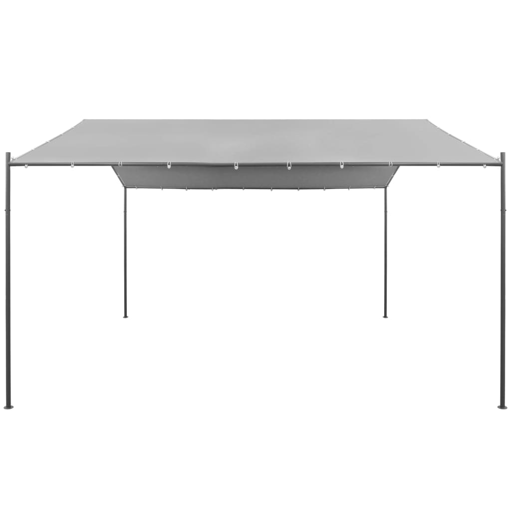 Gartenpavillon Stahl 400 x 400 x 260 cm Anthrazit