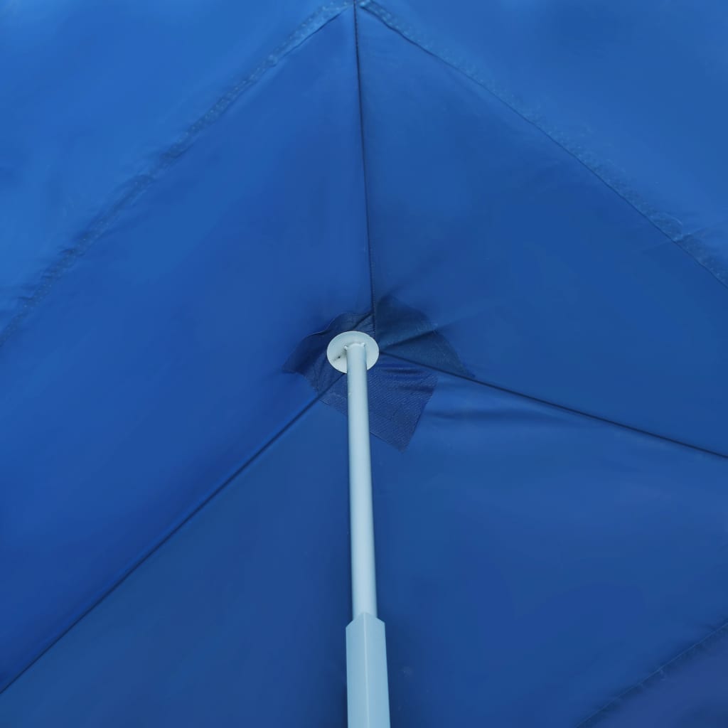 Folding tent party tent pop-up with 5 side walls 3 x 9 m blue