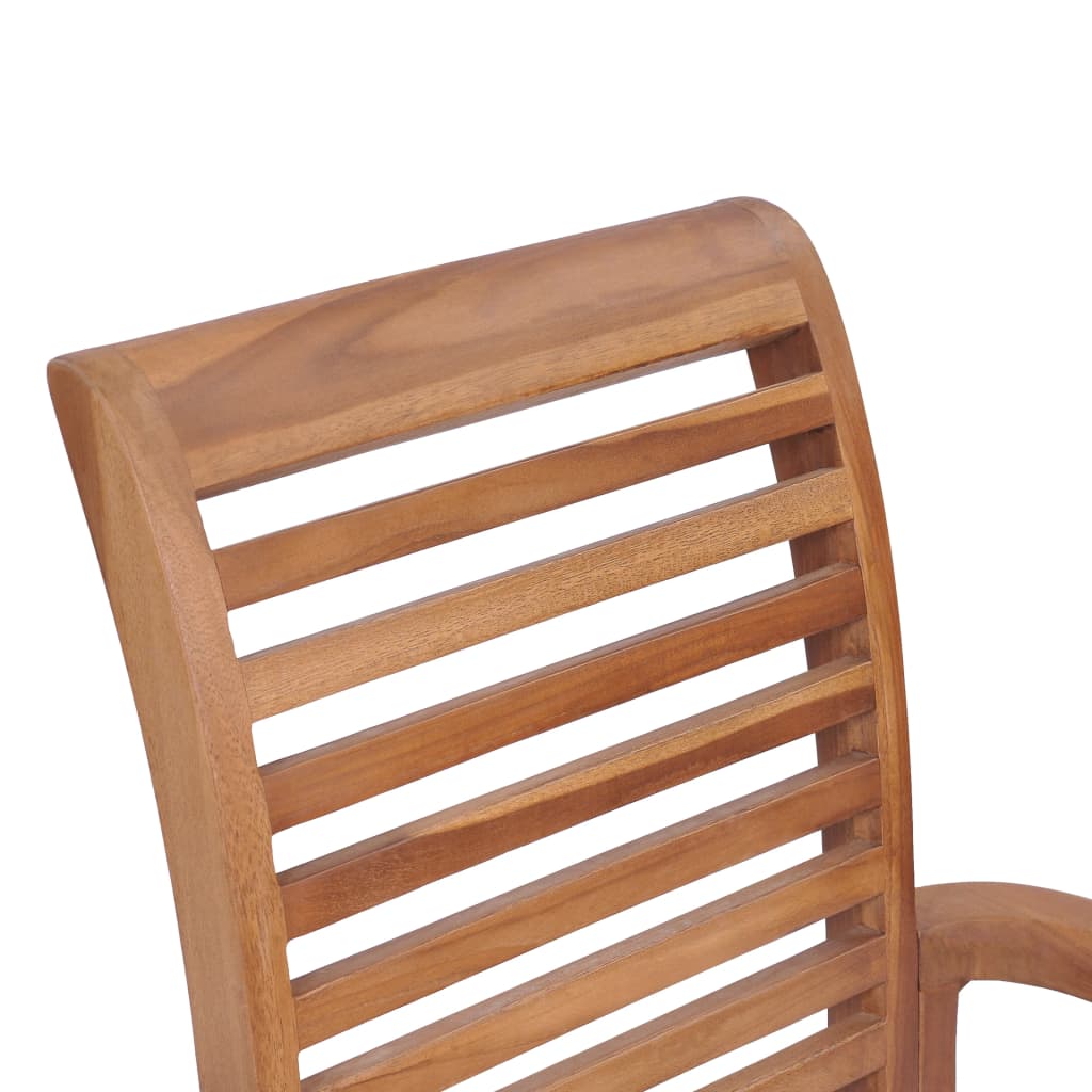 Esszimmerstühle Stapelbar 2 Stk. Massivholz Teak