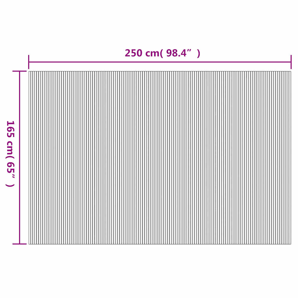Raumteiler Bambus Breite 250 cm Höhe 165 cm Natur
