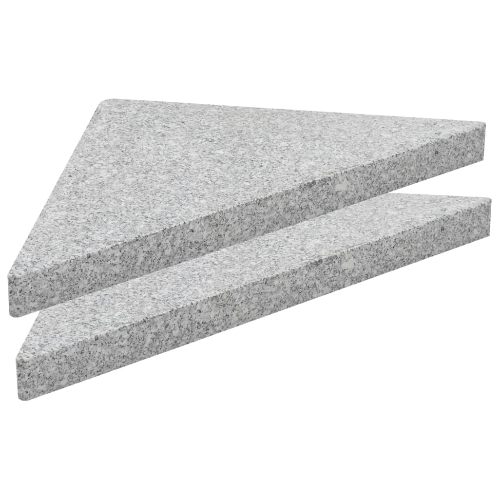 Sonnenschirm-Gewichtsplatte Granit 15 kg Dreieckig Grau