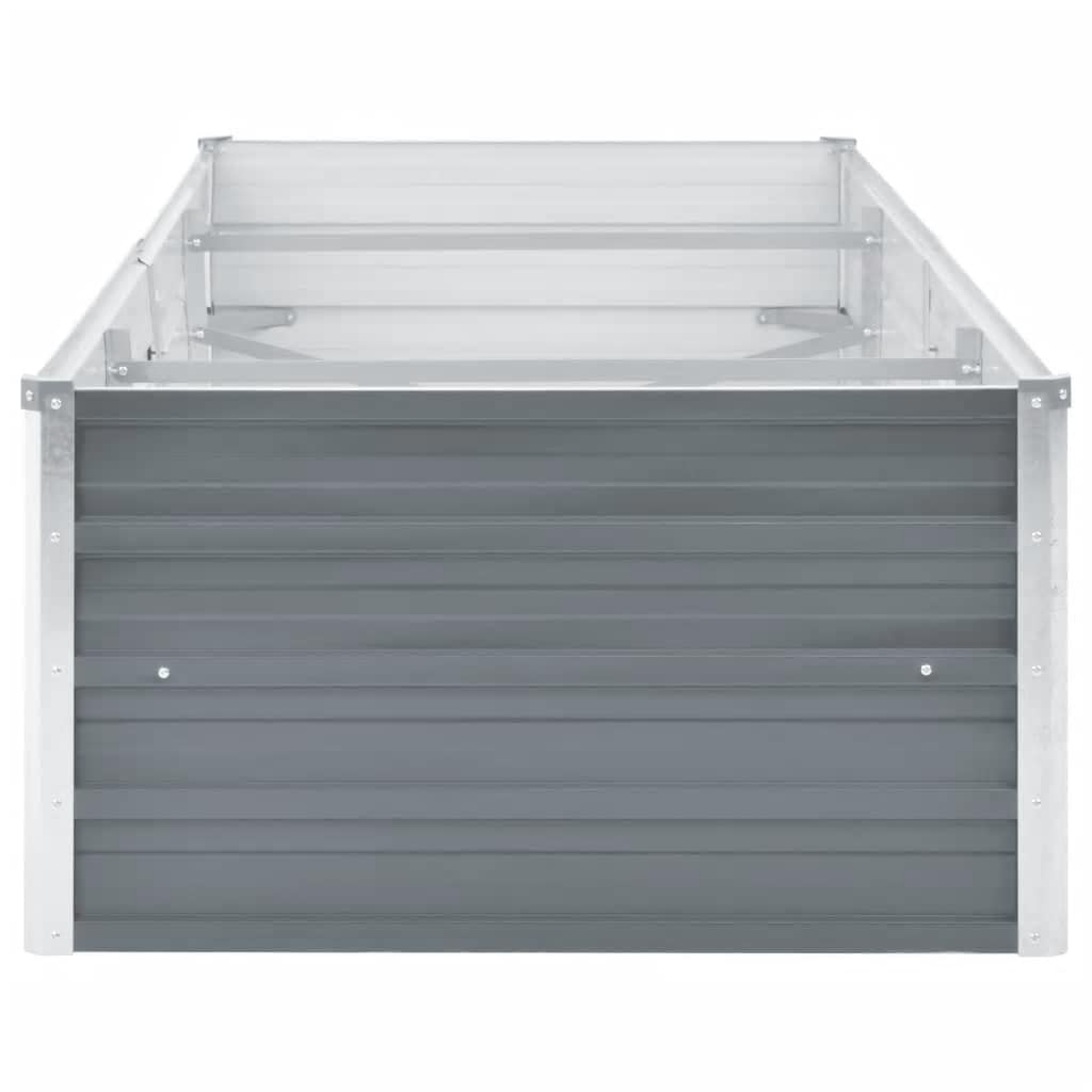 Garden Raised Bed Galvanized Steel 240x80x45 cm Gray