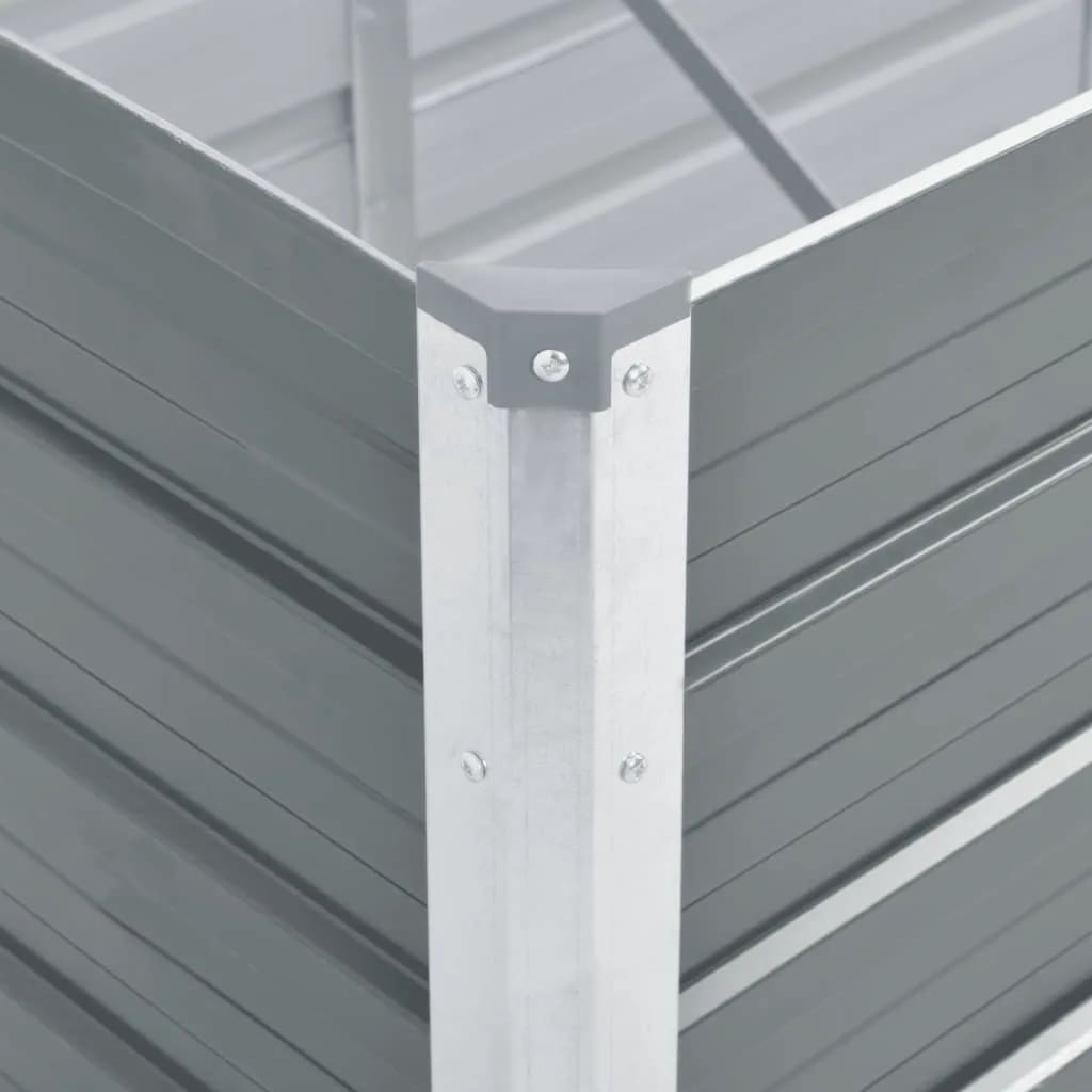 Garden Raised Bed Galvanized Steel 240x80x45 cm Gray