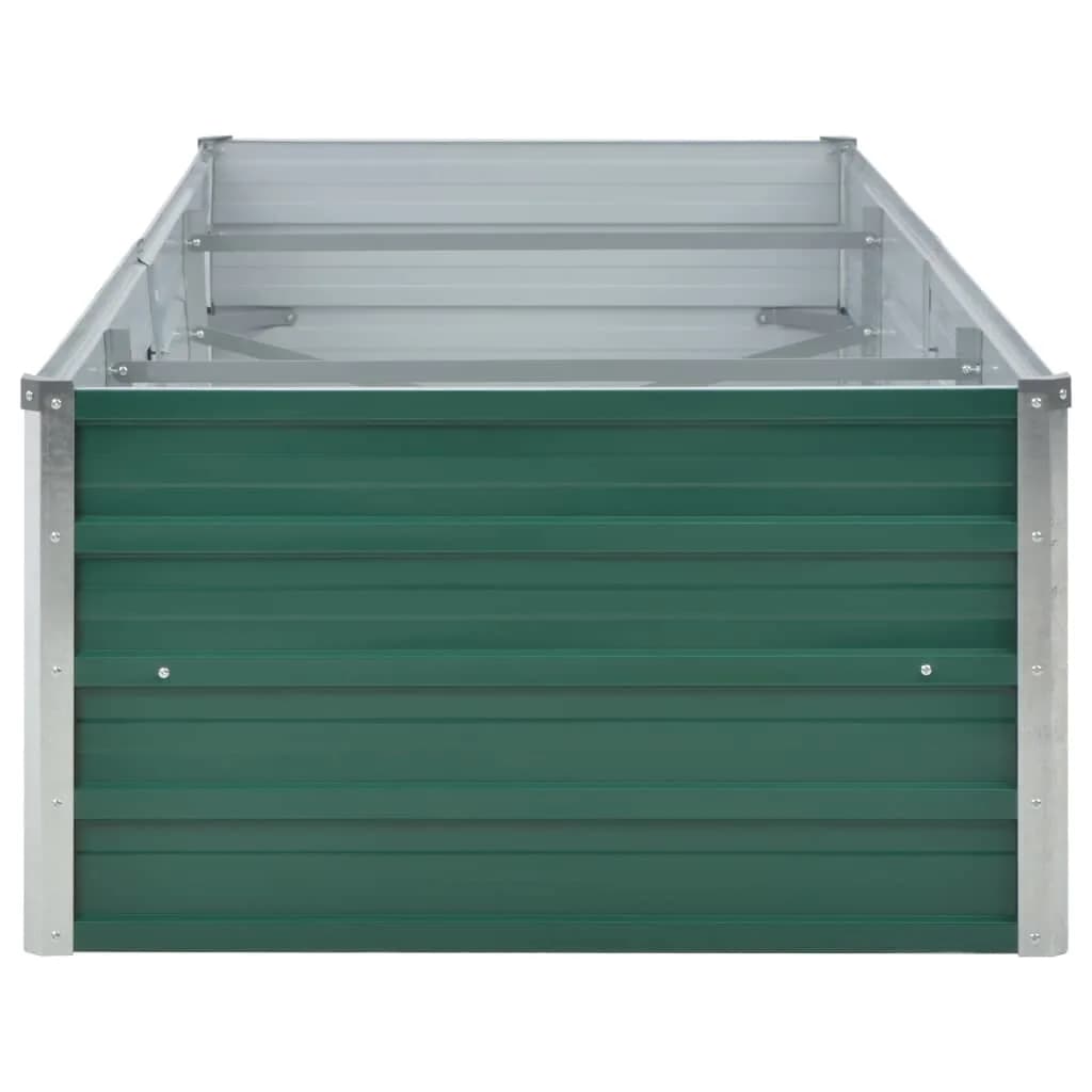 Garden Raised Bed Galvanized Steel 240x80x45 cm Green