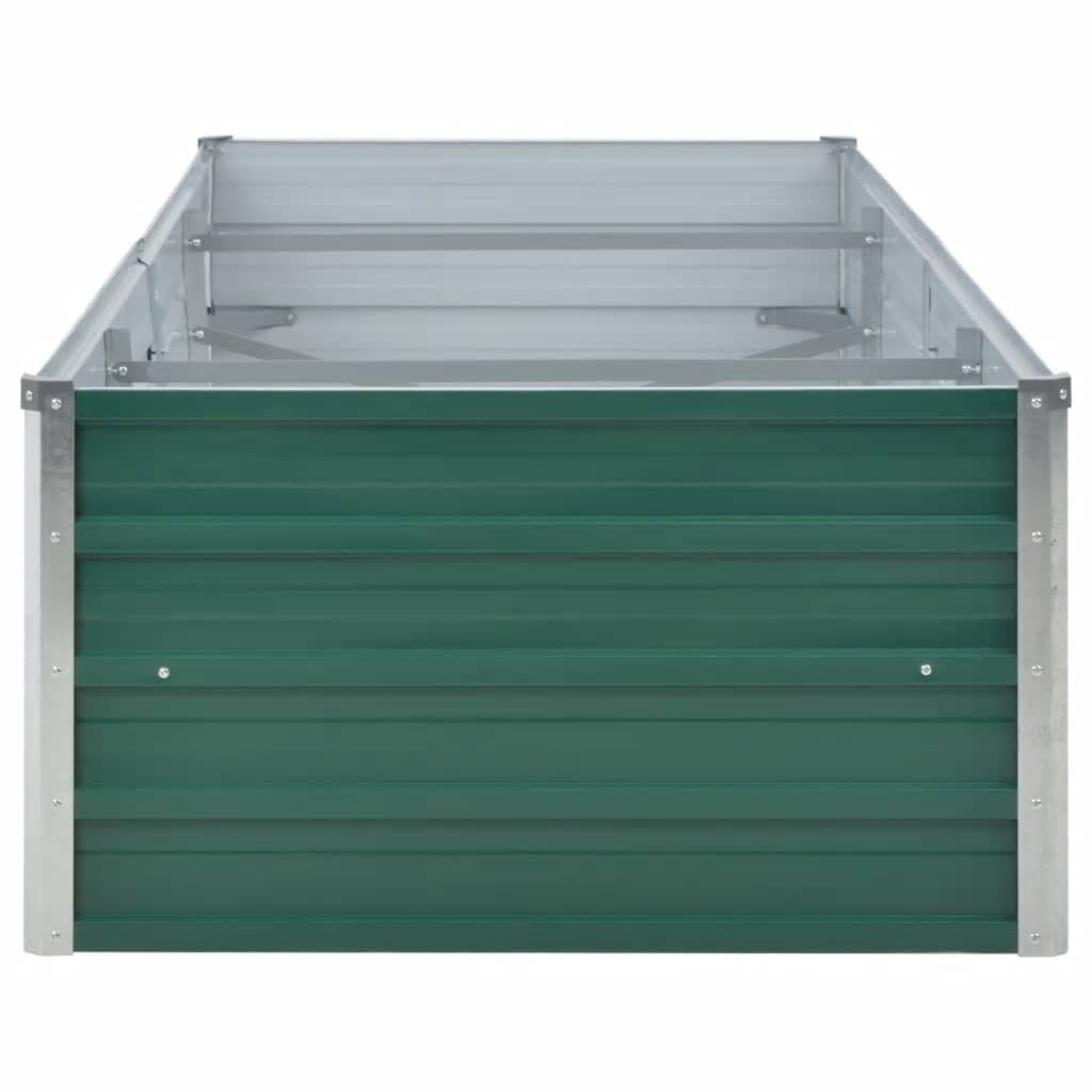 Garden Raised Bed Galvanized Steel 240x80x45 cm Green