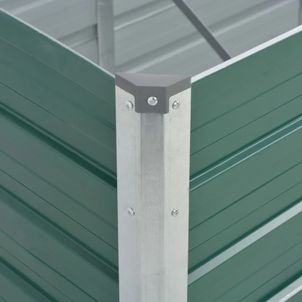 Garden Raised Bed Galvanized Steel 240x80x45 cm Green