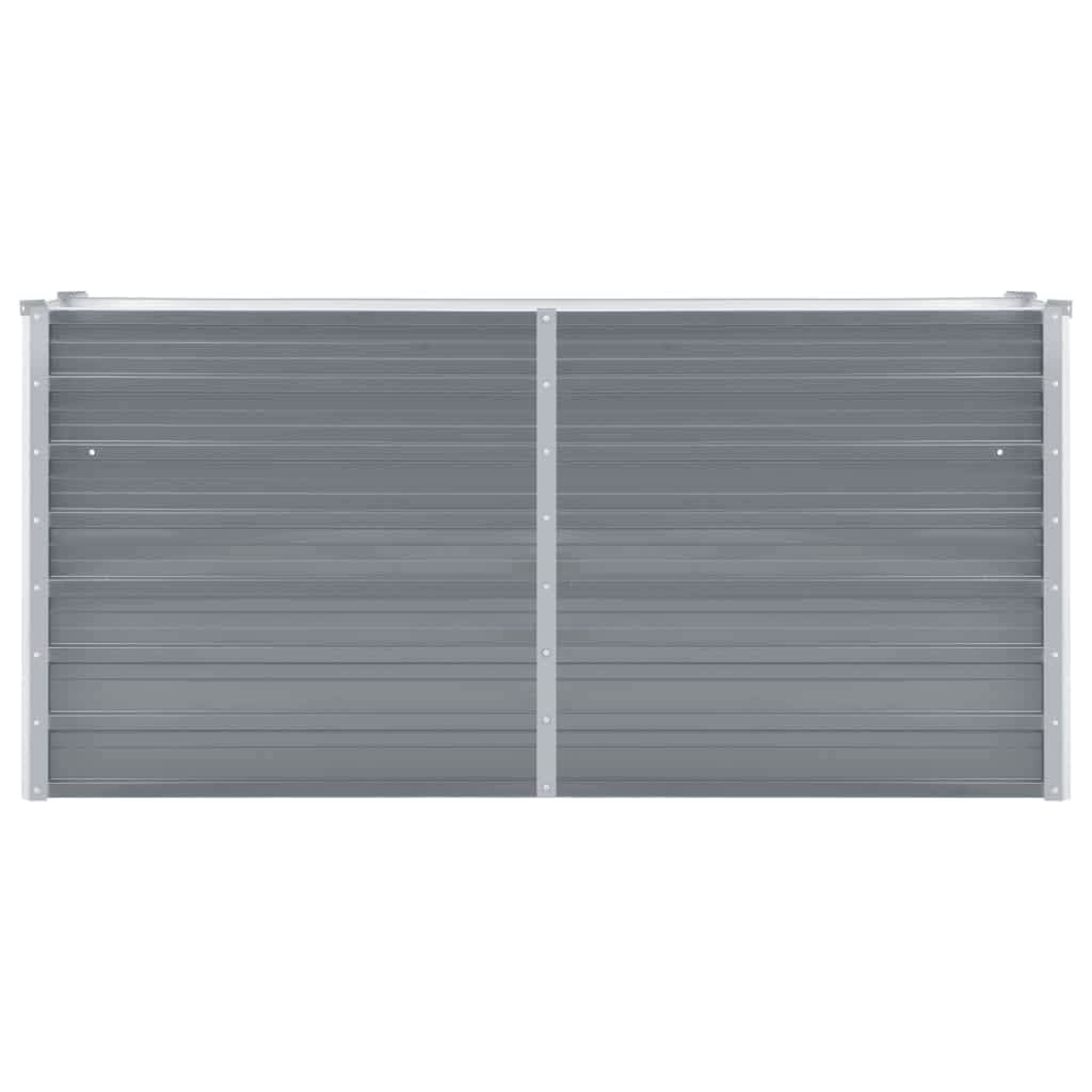Garden Raised Bed Galvanized Steel 160x40x77 cm Gray