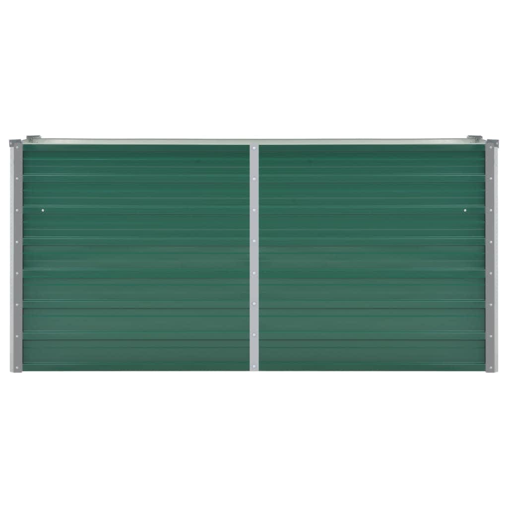 Garden Raised Bed Galvanized Steel 160x40x77 cm Green