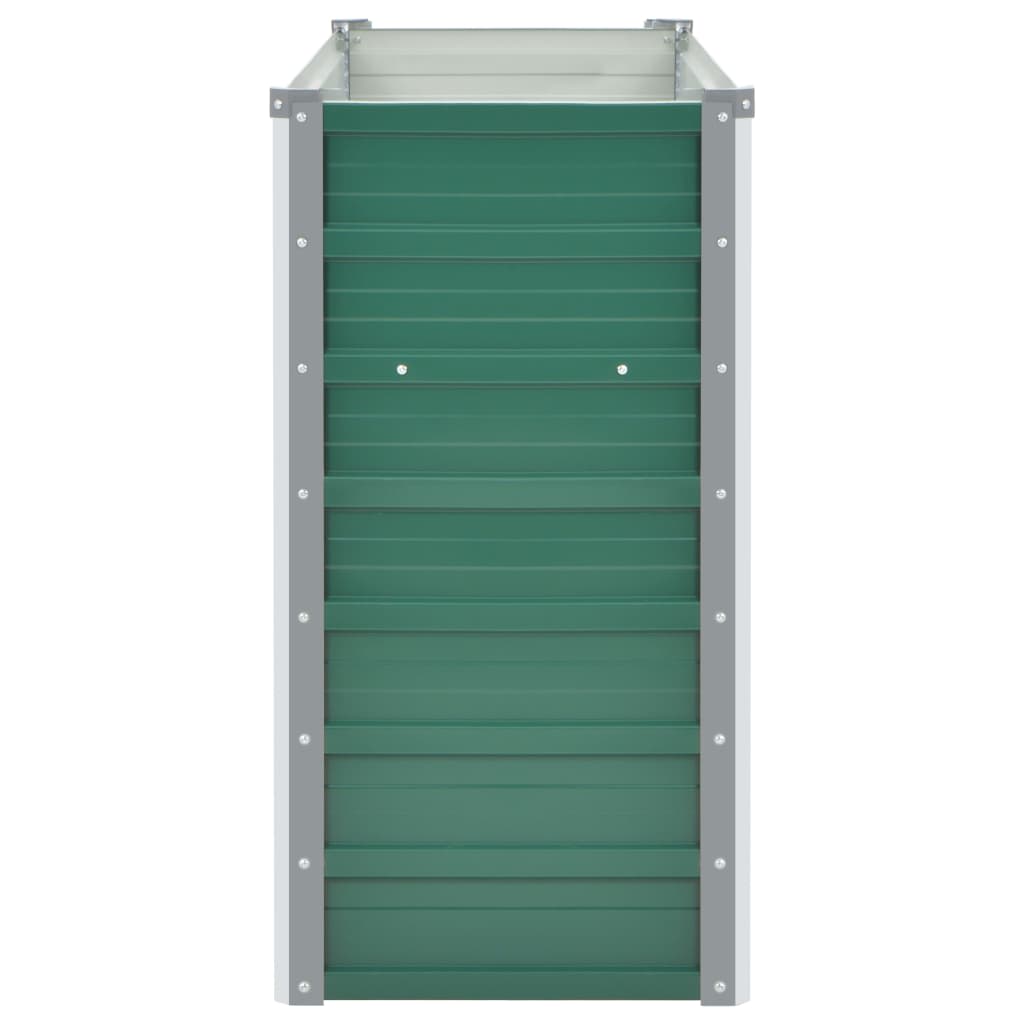Garden Raised Bed Galvanized Steel 160x40x77 cm Green
