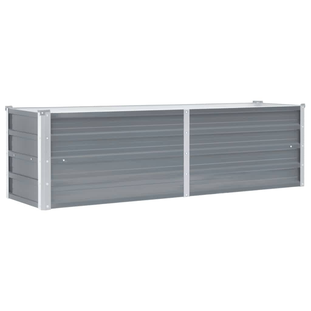 Garden Raised Bed Galvanized Steel 160x40x45 cm Gray