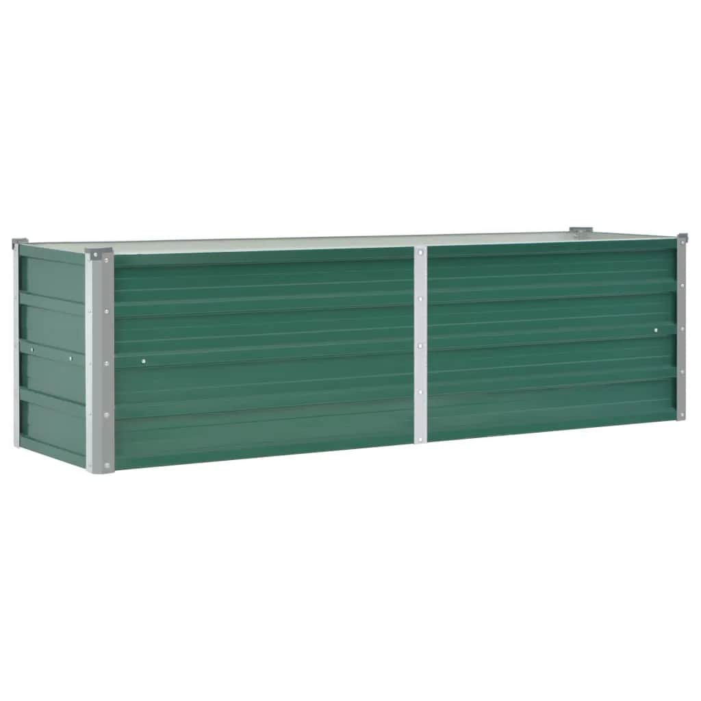 Garden Raised Bed Galvanized Steel 160x40x45 cm Green