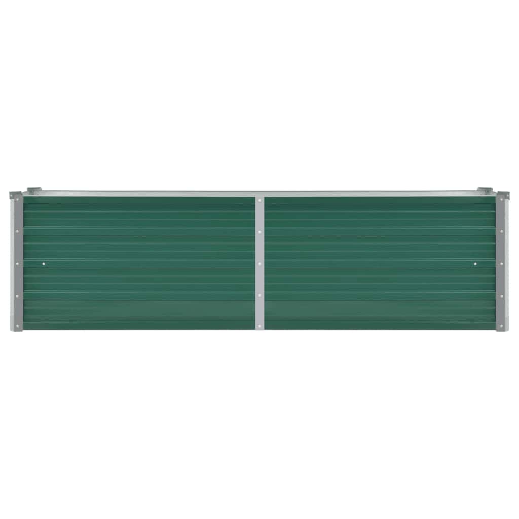 Garden Raised Bed Galvanized Steel 160x40x45 cm Green