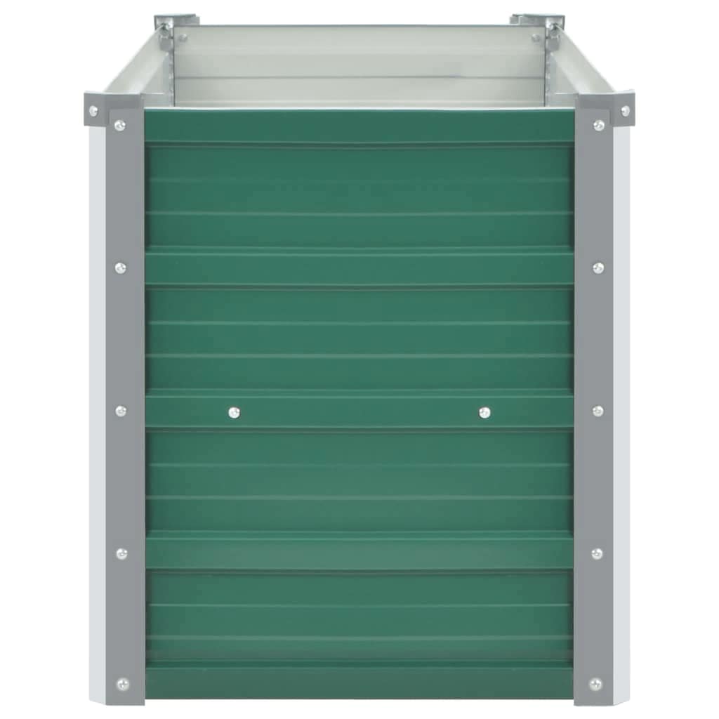 Garden Raised Bed Galvanized Steel 160x40x45 cm Green